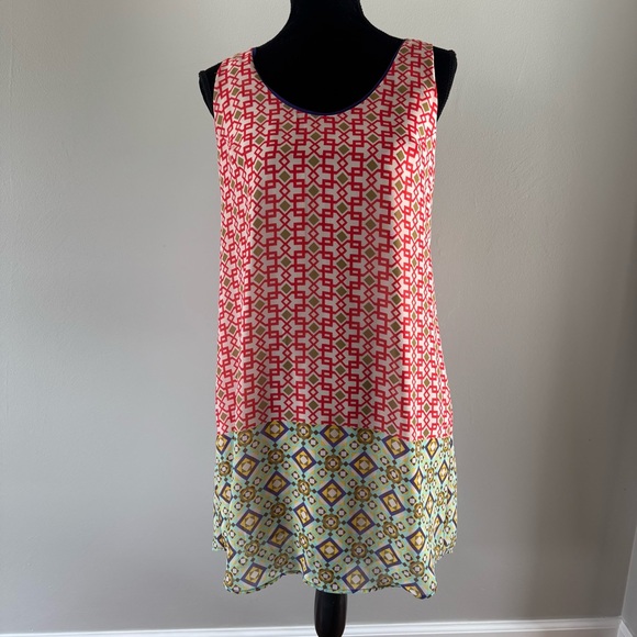 Charlie Jade Dress Fun Patterned Dress Women’s Medium Sleeveless Boho Dress - Picture 1 of 7